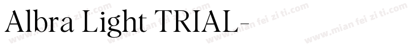 Albra Light TRIAL字体转换